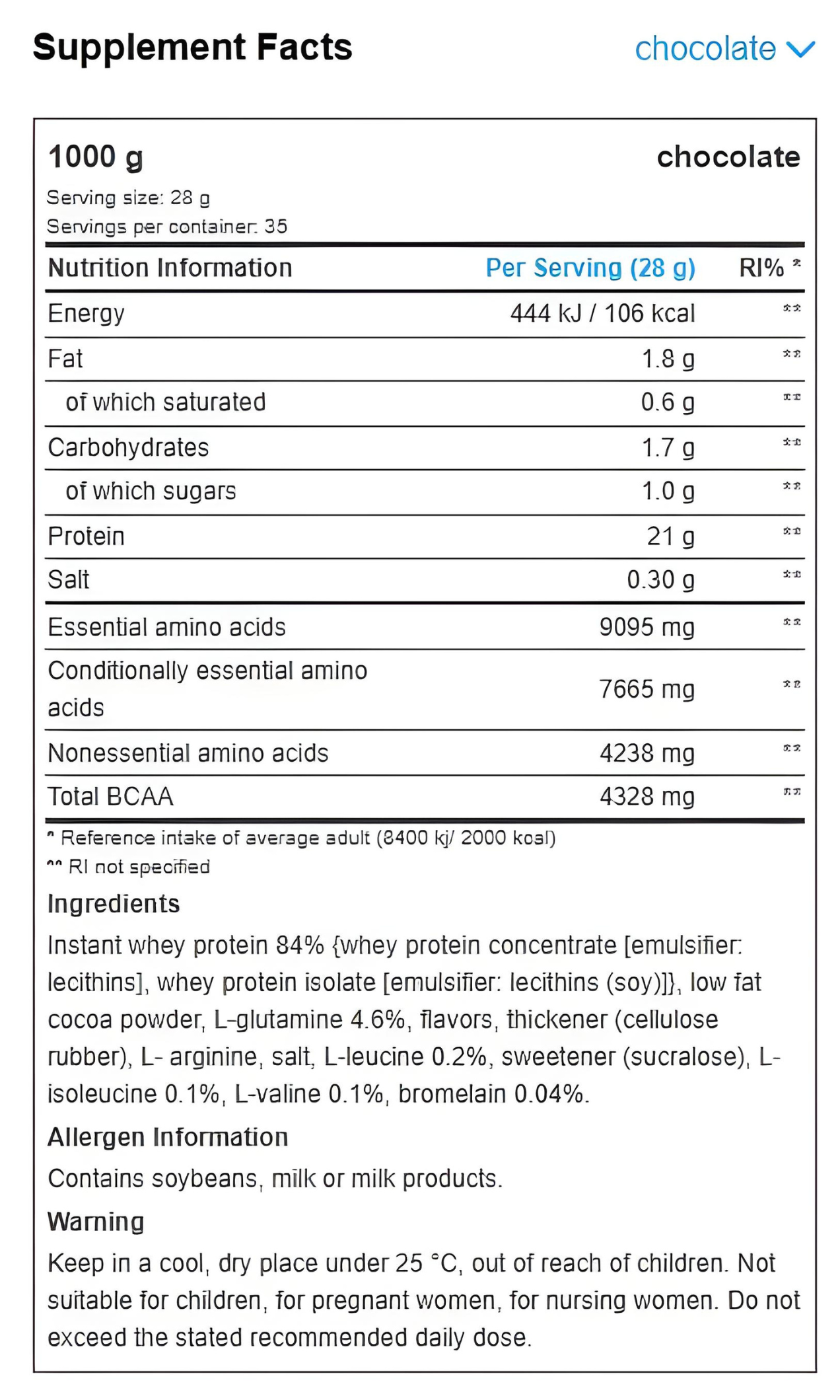 100% PURE WHEY 1KG
